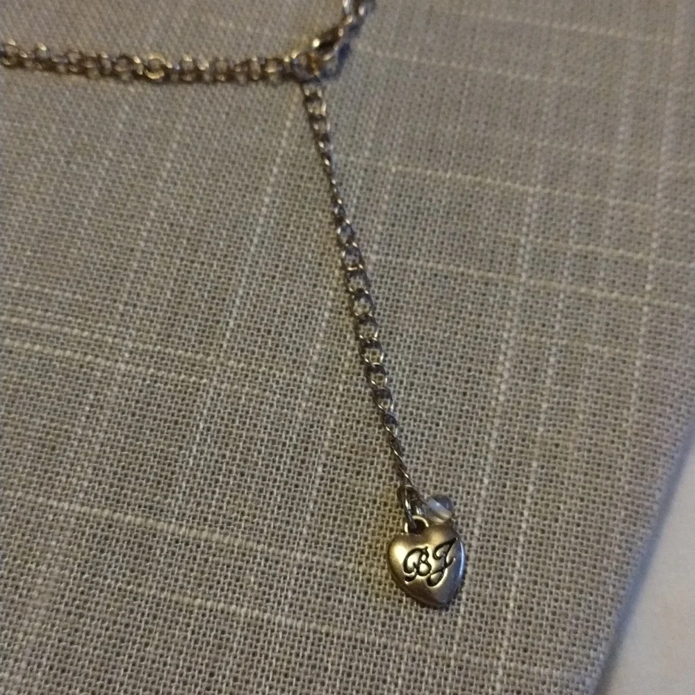 Betsey Johnson Three Tier Heart Necklace Faceted Heart Gorgeous - Picture 9 of 12